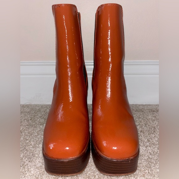 Circus by Sam Edelman - Platform Boots in Burnt Toffee & Chocolate Brown - Picture 4 of 6